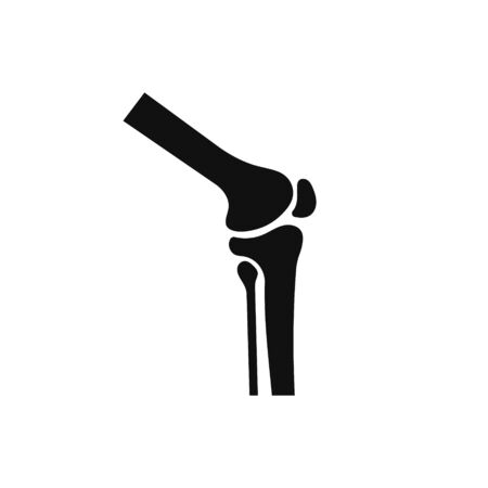 Vector illstration of knee icon. Bones. Isolated.のイラスト素材