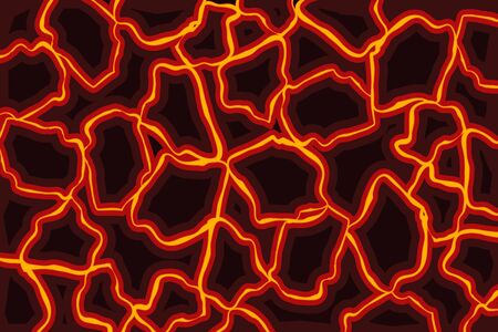 Vector illstration of lava background. Volcanic magma.のイラスト素材