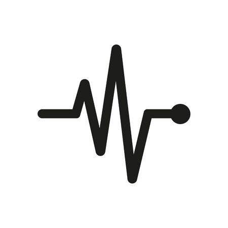 Vector illstration of heart pulse icon. Flat design. Isolated.のイラスト素材