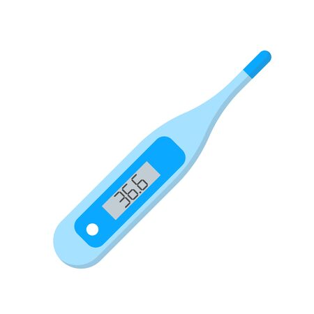 Vector illstration of thermometer on white background. Isolated.