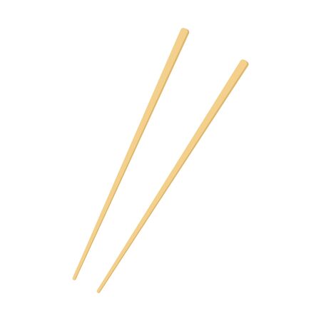 Vector illustration of chopsticks on white background. Isolated.のイラスト素材