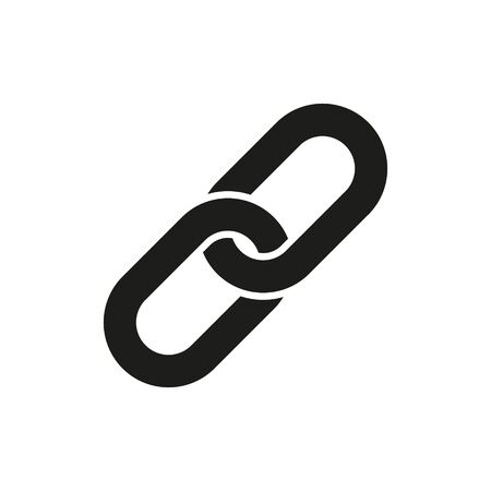 Vector illustration of link icon. Flat design. Isolated.のイラスト素材