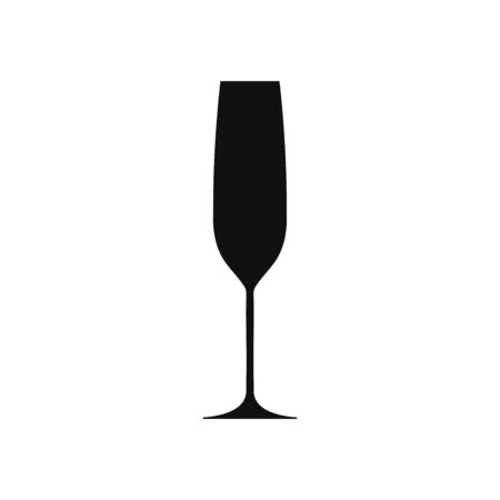 Vector illstration of champagne glass on white background. Isolated.のイラスト素材
