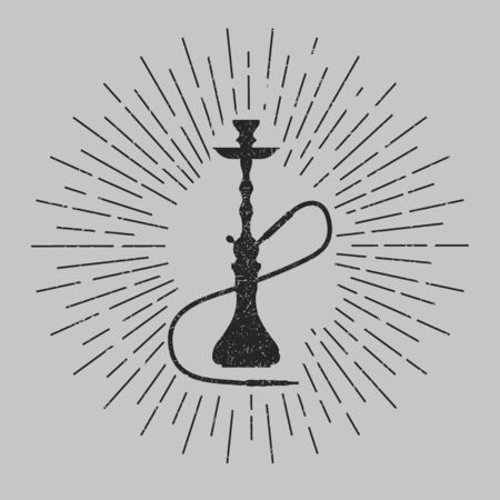 Vector illstration of hookah icon. Flat design. Isolated.