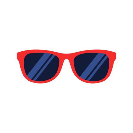 Vector illstration of sunglasses icon. Flat design. Isolated.のイラスト素材