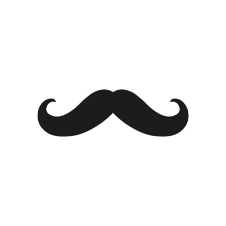 Vector illstration of mustache icon. Flat design.のイラスト素材