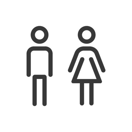 Male, female icon. Vector illustration on withe background.のイラスト素材