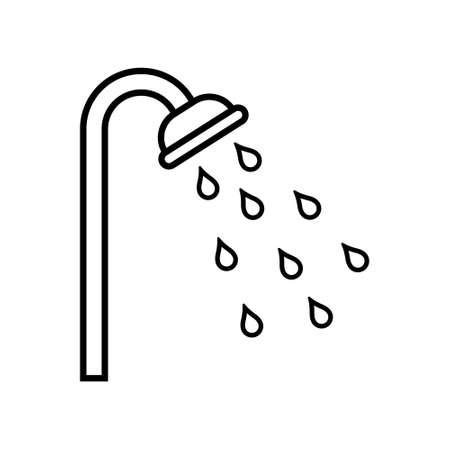 Shower icon design. Vector illustration on white background. Isolated.のイラスト素材