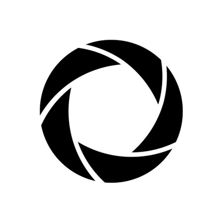 Lens icon. Vector illustration on withe background. Flat style.のイラスト素材