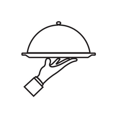 Waiter icon design in flat style. Vector.のイラスト素材