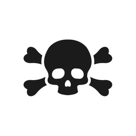 Skull with crossed bones.のイラスト素材