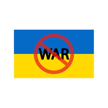 No war in Ukraine. No war sign. Vector.のイラスト素材