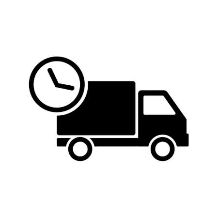 Delivery van icon design in flat style. Vector.のイラスト素材