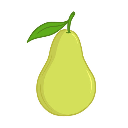 Illustration of ripe pear in bright colors.のイラスト素材
