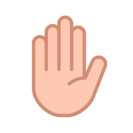 Hand icon design in line fill style. Vector.のイラスト素材