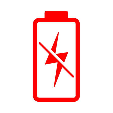 Empty battery charge icon design. Vector.のイラスト素材