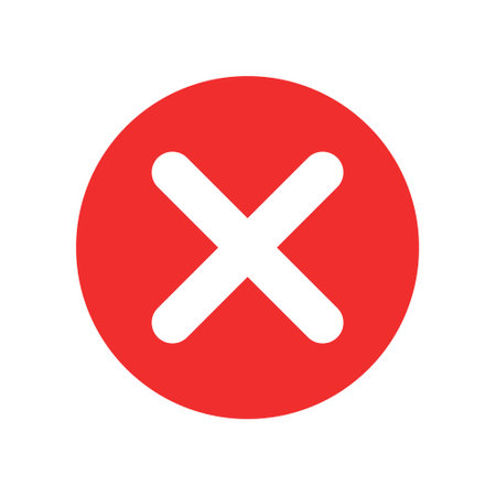 Cross mark icon in flat style.のイラスト素材