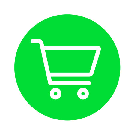 Green shopping cart sign design.のイラスト素材