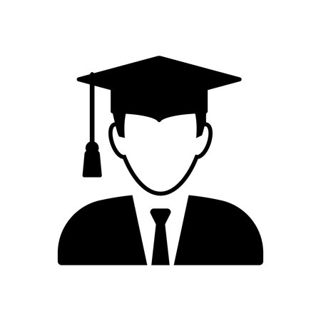 Student icon in flat style.のイラスト素材
