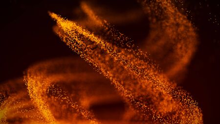 Vortex of dust particles. abstract fragments. 3D renderingの写真素材