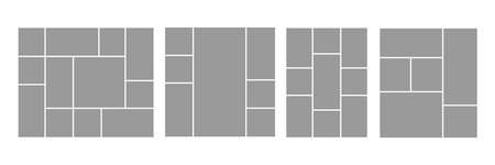 Collage frames boards. Vector frames Templates collage for photo or illustration.