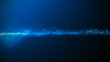 Vortex of dust particles. abstract fragments. 3D renderingの写真素材