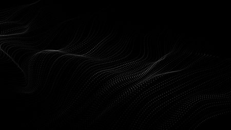 3d Wave of particles. Technology background concept dynamic wave Vector illustration. Futuristic point wave.のイラスト素材