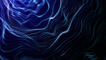 Vortex of dust particles. abstract fragments. 3D renderingの写真素材