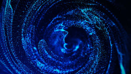 Vortex of dust particles. abstract fragments. 3D renderingの写真素材