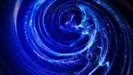 Vortex of dust particles. abstract fragments. 3D rendering