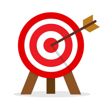 Goal achievement concept. Vector illustration isolated on white background.のイラスト素材