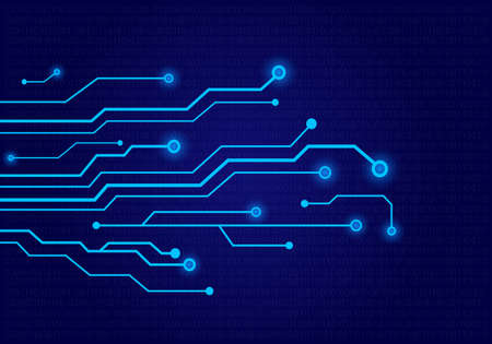Circuit board background design. Abstract technological vector illustration.のイラスト素材