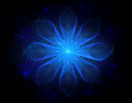 elegant blue fantasy background, fractalの写真素材