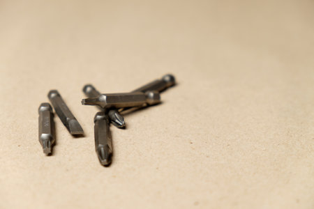 Essential tools for home renovation with a focus on drill bits and accessoriesの写真素材
