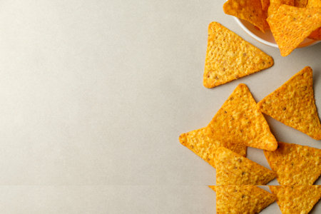 Delicious nacho chips ready for a fun gathering or snack time delightの写真素材