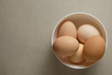 Fresh farm eggs in a bowl ready for cooking delicious meals