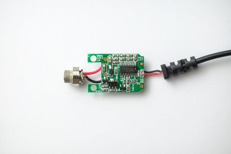 Explore the intricate details of a circuit board in bright green wonder