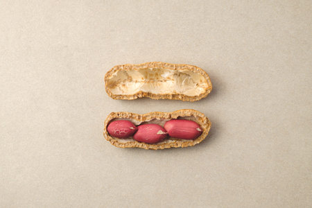 Peanut delight on a minimal background showcasing natural beauty