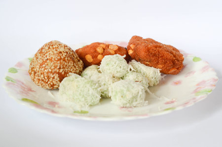 Local food on white の写真素材