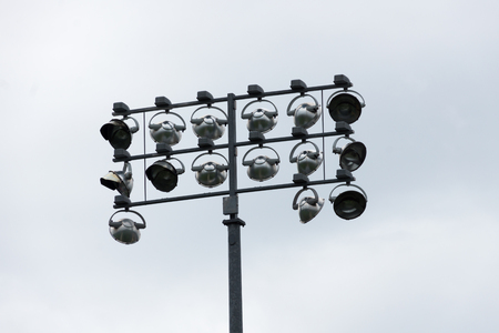 Sports Stadium Lights on a Poleの写真素材