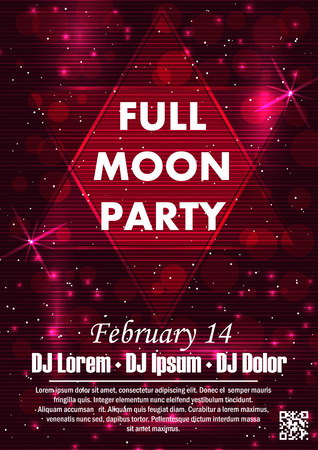 Party poster vector background template with particles, plexus lines, highlight and modern geometric shapesのイラスト素材