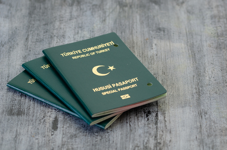 Passport canceled by the authorities. It was staples.の写真素材