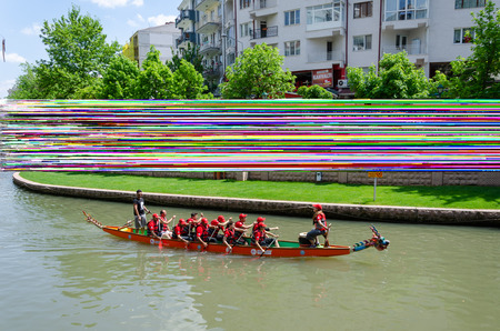 Eskisehir/ TURKEY-April 23, 2019: April 23 National Sovereignty and Children's Day anniversary.The children are  celebrating children's day with folk dance.のeditorial素材