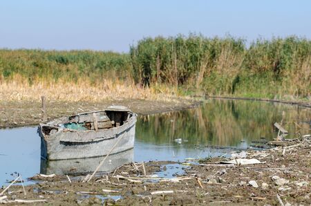Eber Lake,Afyon in Turkey.Eber lake is the 11th biggest lake of Turkey but It started to dry due to the discontinuation of water resources.の写真素材