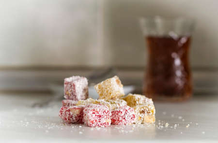 Turkish delight marmalade with filling.