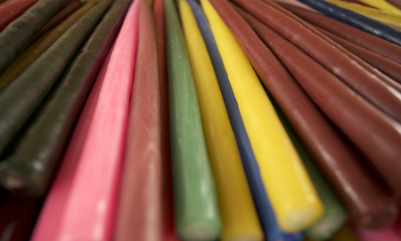 Colorful prayer candlesの写真素材