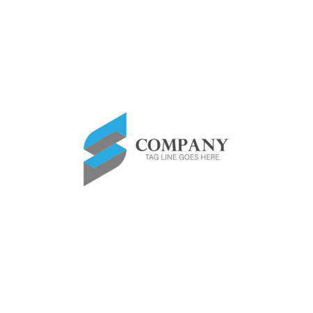 Letter S logo design with modern geometric techniques, on white background.のイラスト素材