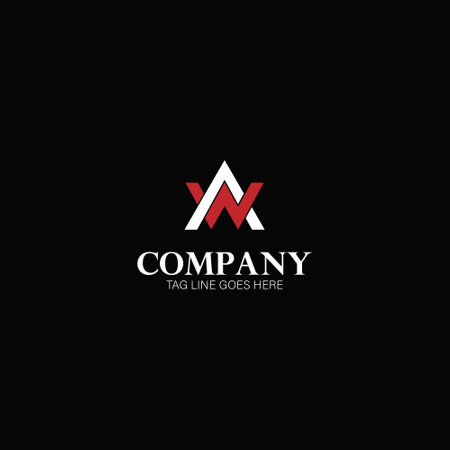 Minimal elegant monogram art logo. Outstanding professional trendy awesome artistic WA AW initial based Alphabet icon logo. Premium Business logo White color on black backgroundのイラスト素材