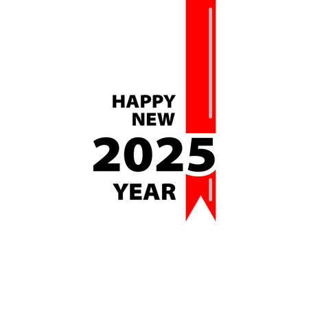 2025 abstract Happy New Year poster, background. Vectorのイラスト素材