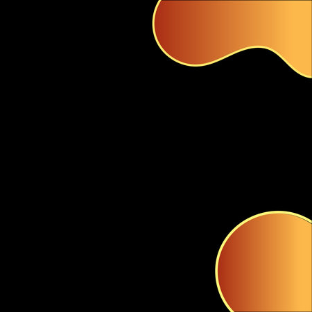 Elegant Black Background with Golden Orange Gradient.のイラスト素材